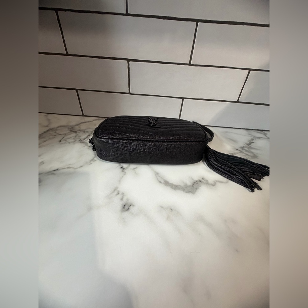 Yves Saint Laurent Black Lou Mini Camera Bag - Picture 2 of 11